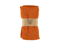 Napkin - 6 pieces - Orange linen and cotton