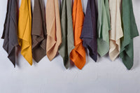 Napkin - 6 pieces - Orange linen and cotton