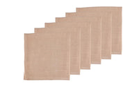 Napkin - 6 pieces - Linen and pale pink cotton