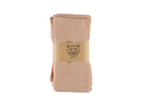 Napkin - 6 pieces - Linen and pale pink cotton