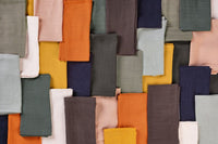 Napkin - 6 pieces - Linen and pale pink cotton