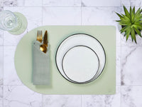 Tovagliolo - 6 pezzi - Lino e cotone verde chiaro