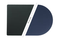 Wendbares Tischset "arcus" - recyceltes Leder - 6 tlg. - Blau/Grau