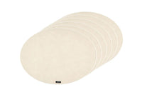Oval placemat - 6 pieces - Beige recycled felt