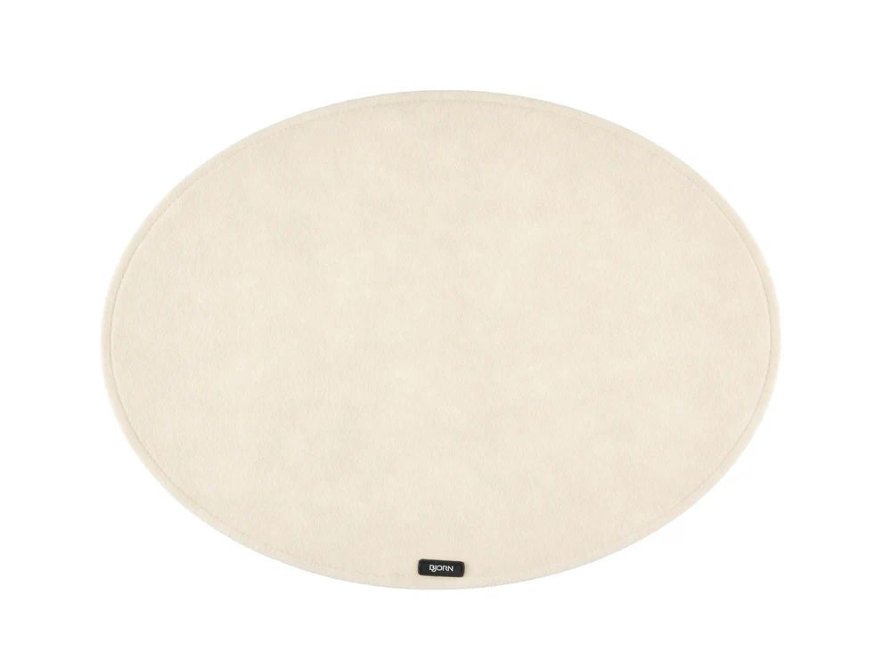 Tischset "oval" - recycelter Filz - 6 tlg. - Beige