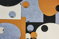 Oval placemat - 6 pieces - Gray recycled felt