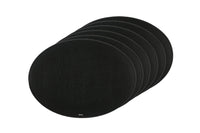 Tischset "oval" - recycelter Filz - 6 tlg. - Schwarz