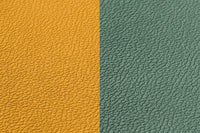 Tovaglietta ovale reversibile - 6 pezzi - Pelle riciclata giallo senape e verde abete