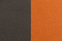 Set de table rectangulaire réversible - 6 pièces - Cuir recyclé orange et chocolat