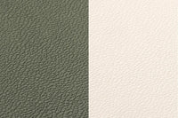 Wendbares Tischset "stone" - recyceltes Leder - 6 tlg. - Creme/Grün