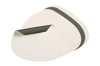 Set de table curve réversible - 6 pièces - Cuir recyclé blanc crème et vert de gris