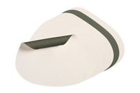Wendbares Tischset "stone" - recyceltes Leder - 6 tlg. - Creme/Grün