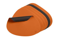 Wendbares Tischset "stone" - recyceltes Leder - 6 tlg. - Orange/Braun