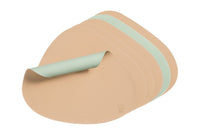Reversible curve placemat - 6 pieces - Pale pink and pale green recycled leather