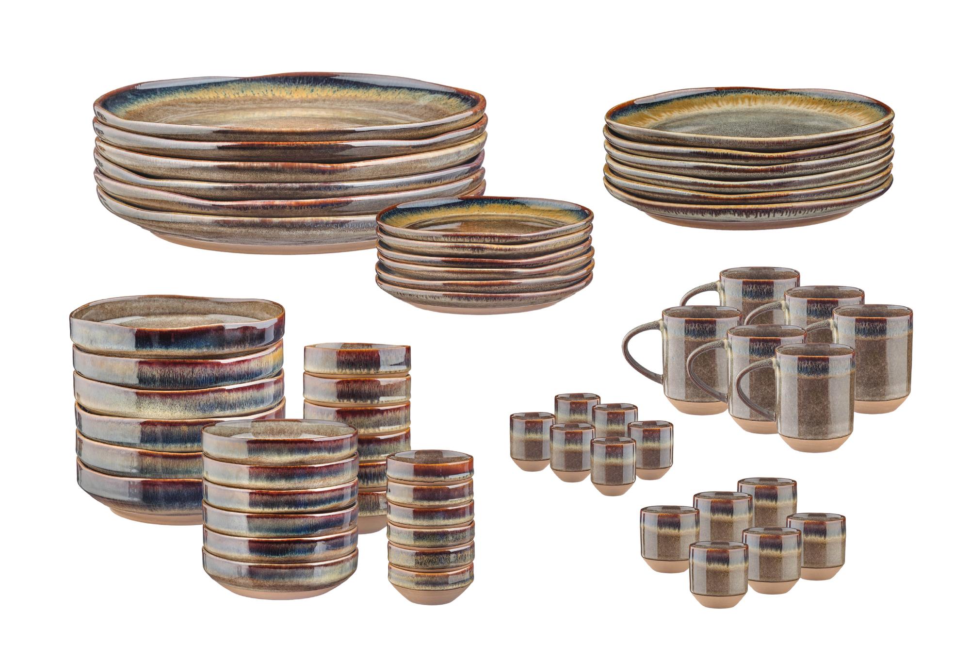 Geschirr-Set GENESIS - 60 tlg. - Basalt