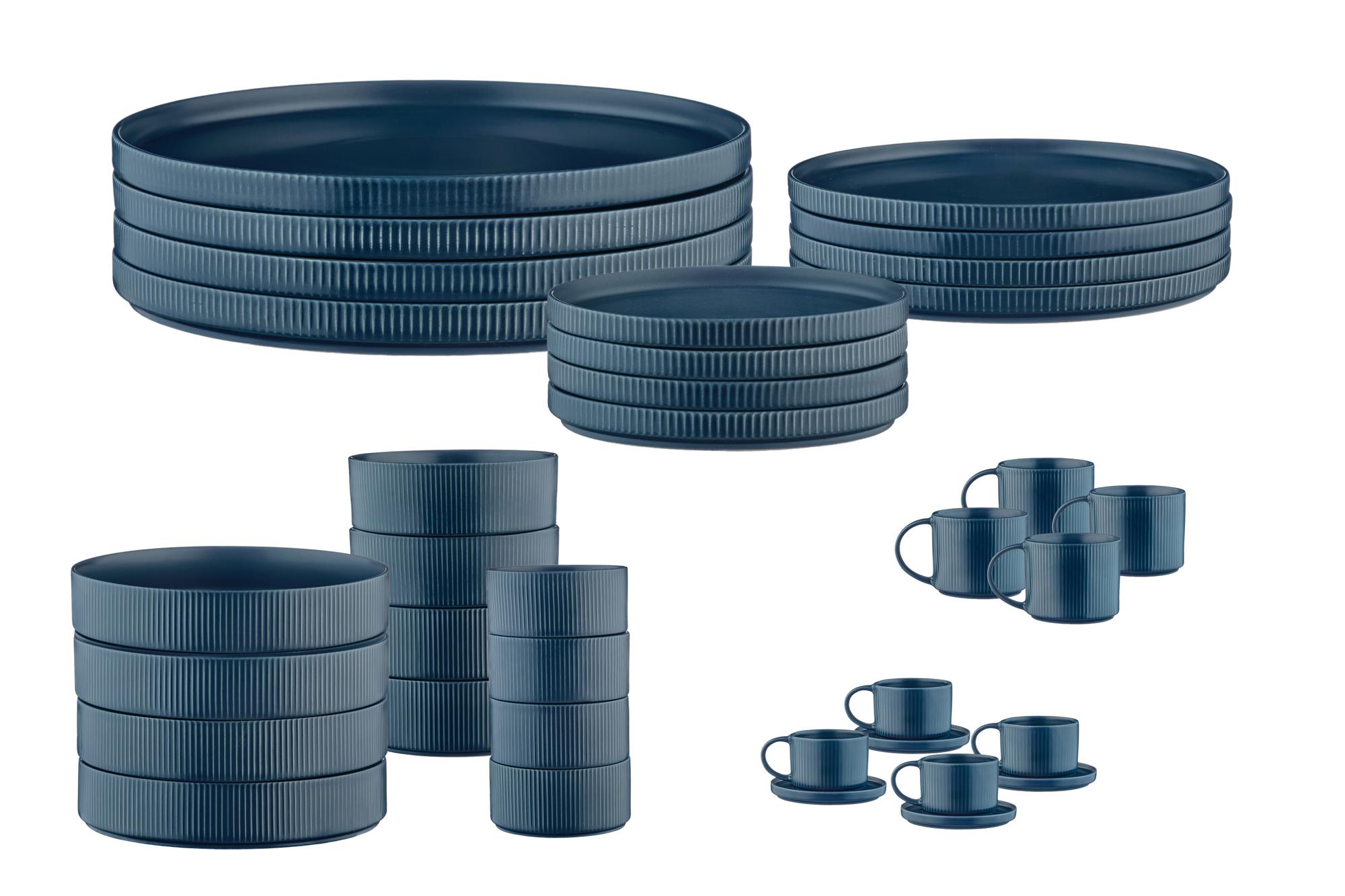 Geschirr-Set SCANDI - 36 tlg. - Navy