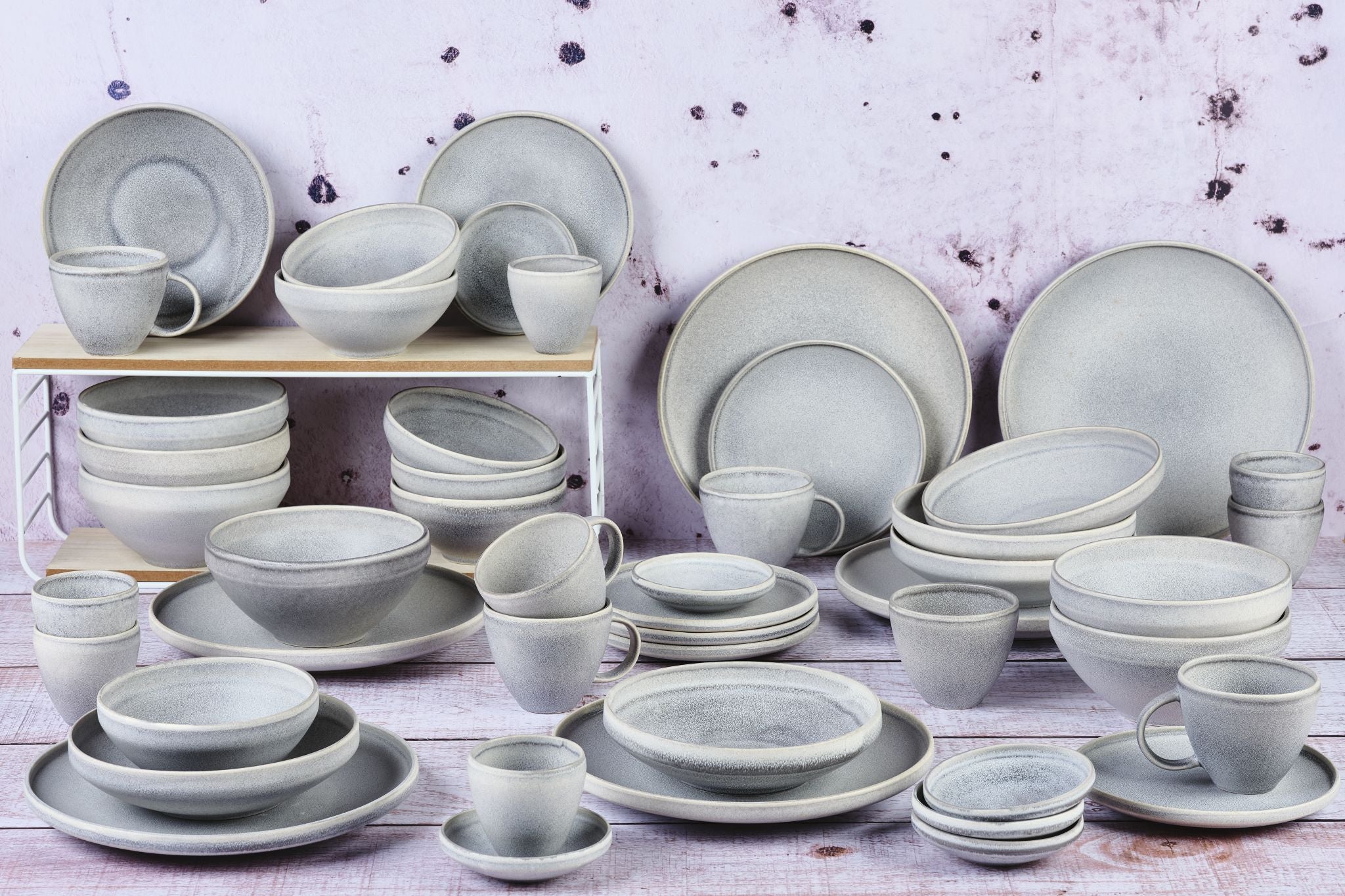 The Full Service STONE - 48 pieces - Moon grey