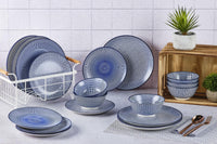 Geschirr-Set PATTERN - 18 tlg. - Dunkelblau