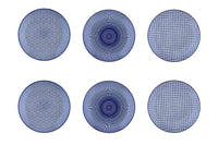 Geschirr-Set PATTERN - 18 tlg. - Dunkelblau