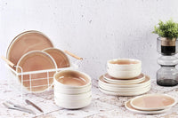 Geschirr-Set OXYGEN - 18 tlg. - Puderrosa