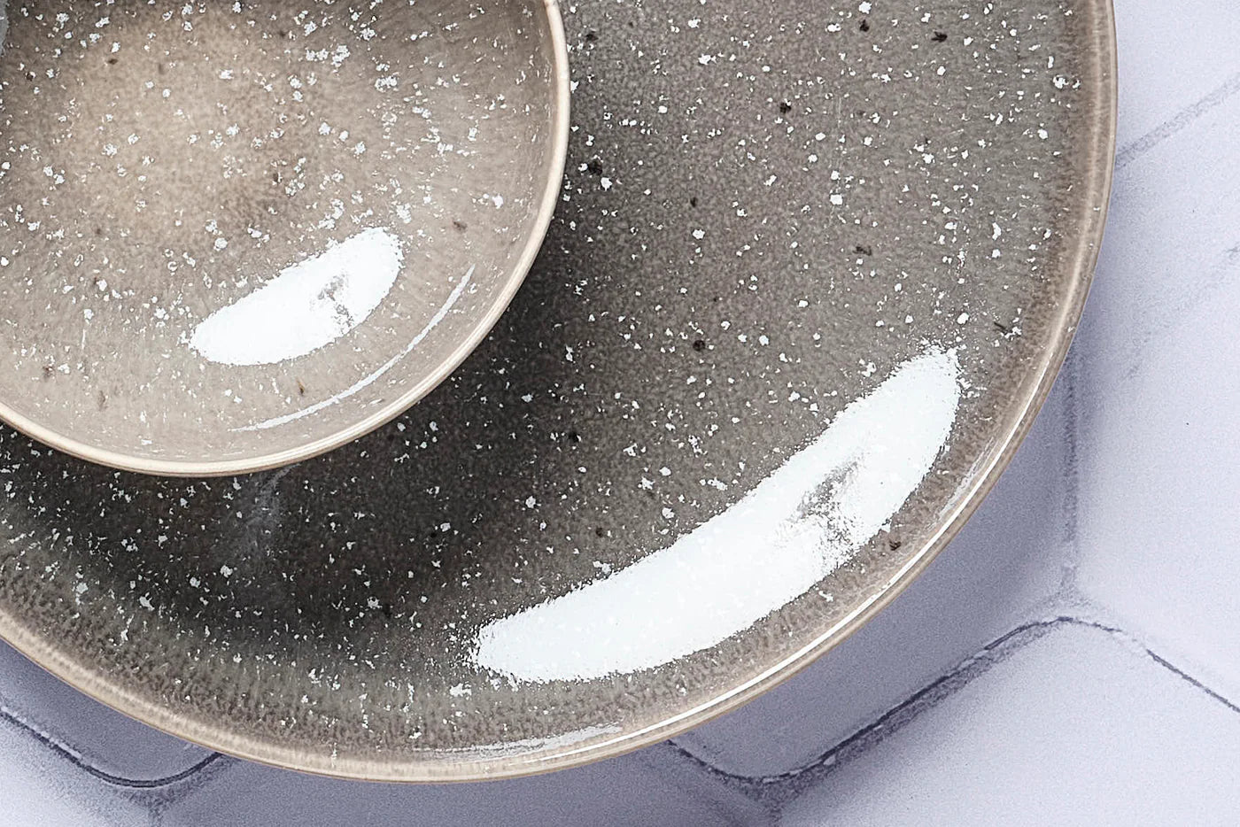 Geschirr-Set STELLAR - 18 tlg. - Grau