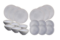 Geschirr-Set STONE - 18 tlg. - Mondgrau