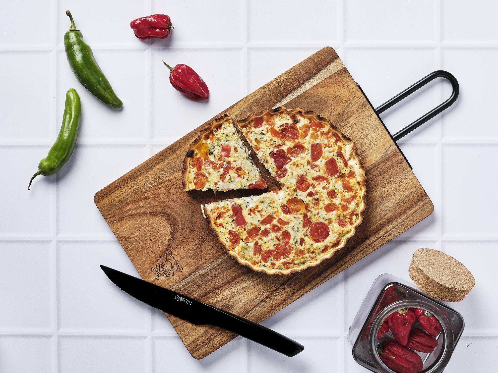 Schneidebrett aus Akazienholz STINE - 33 x 23cm - Braun