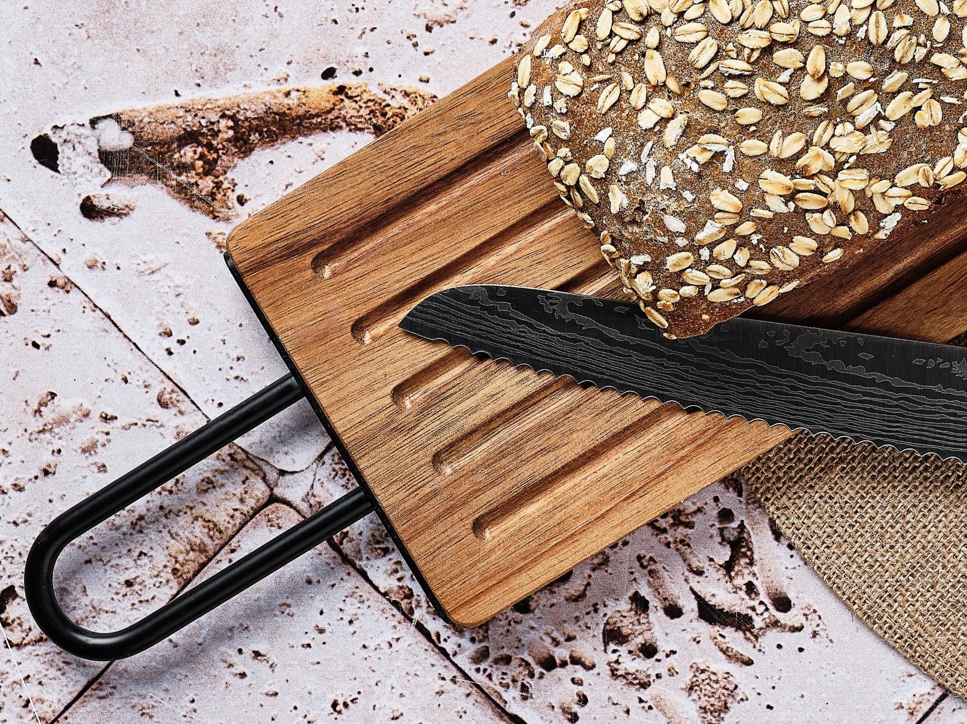 Brotbrett aus Akazienholz STINE - 39 x 13cm - Braun