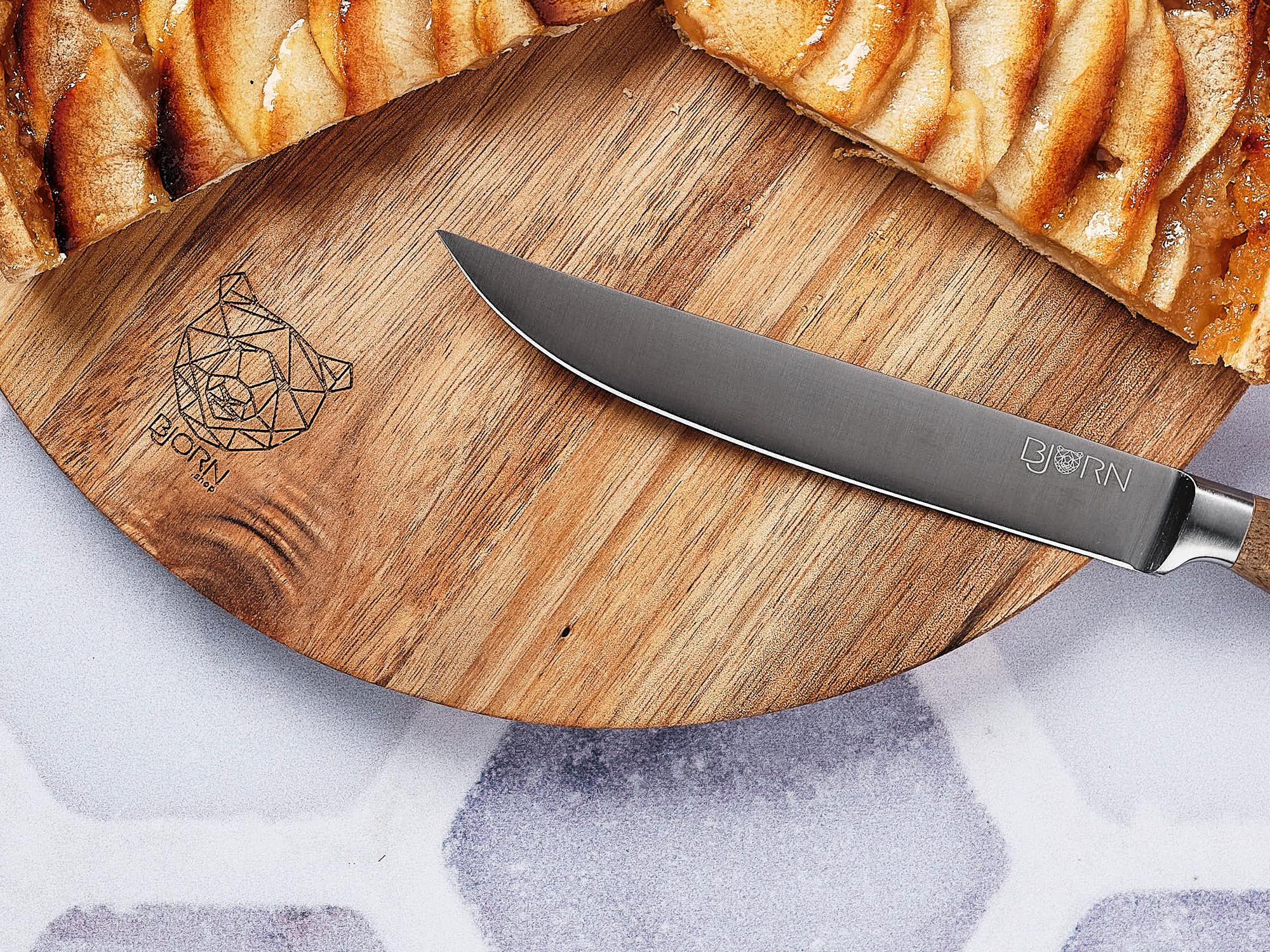 Schneidebrett aus Akazienholz STINE - Ø26cm - Braun