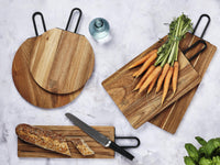 Schneidebrett aus Akazienholz STINE - Ø26cm - Braun