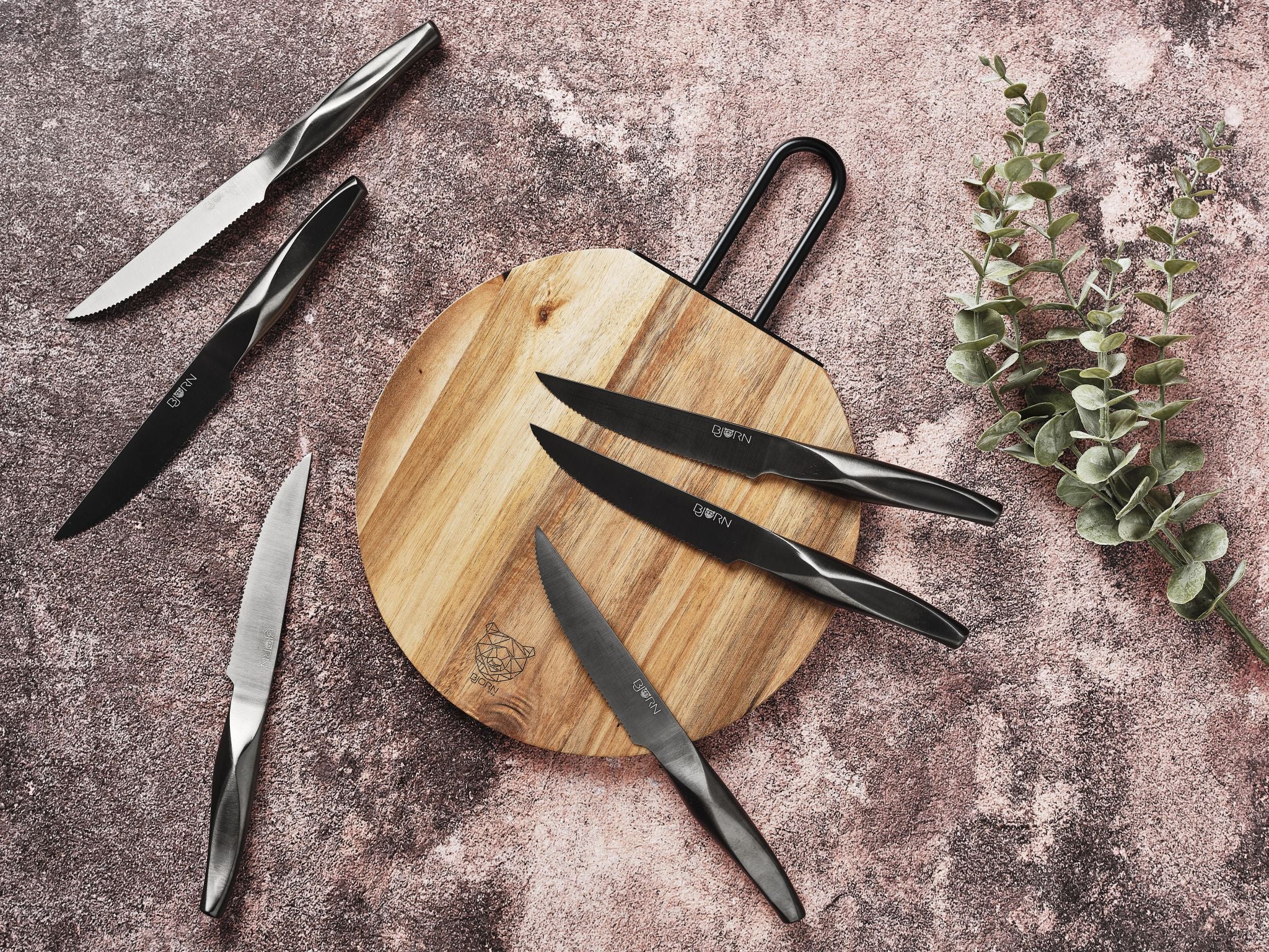 Planche à découper en bois d'acacia STINE - Ø26cm