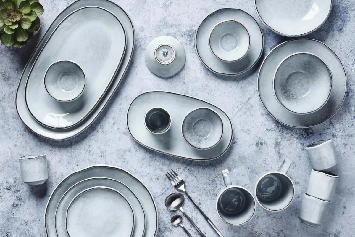 Björn Geschirr - Set CLOUD - 6 Personen 18 tlg. - Grau kaufen Bjorn Schweiz Webshop Onlineshop