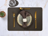 Björn Wendbares Tischset "rechteckig" - recyceltes Leder - 6 tlg. - Orange/Braun kaufen Bjorn Schweiz Webshop Onlineshop